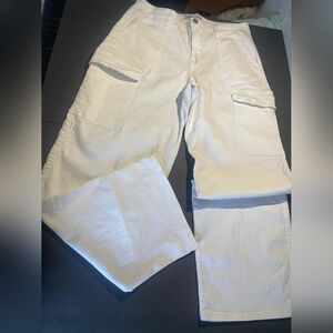 YMI High-Rise White Cargo Jeans Size 13/31
